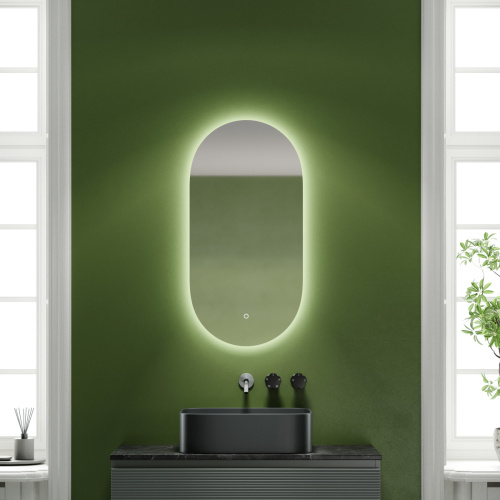 Зеркало с подсветкой Sancos Oval OV45C 50х90 подвесное - фото 2